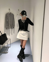 レシピロングスリーブニットカーディガン