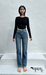 STRAIGHT FIT DENIM PANTS code 18317
