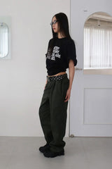 LETTERING BOXY FIT T-SHIRT - BLACK