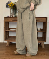 [SET UP가능] Sheep hair curve banding pants(4color)