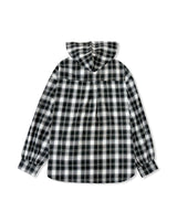 UNISEX チェックフーディシャツ