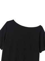 UNIONJACK OFF SHOULDER TEE BLACK