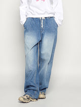 25FW FULL BANDING WASHING DENIM PANTS BLUE
