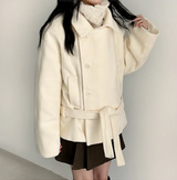 Pony Thick Belt Double High Neck Coat