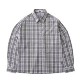 Vintage washing beige check shirts