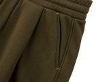 stitch cargo sweat pants - khaki        