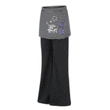Mina Layered Dot Flare Pants