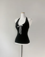 Sidia strap halter top (black)
