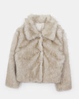 Sebin Collar Two-Tone Fur Jacket