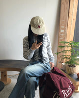 [ORIGINAL] Peb Stripe Knit Cardigan