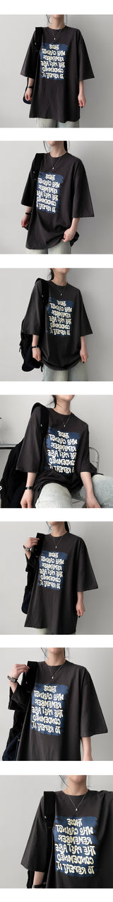 TURY Boxy Fit Printed Short Sleeve Tee