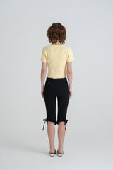 Ribbed half knit_yellow