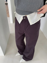 Maple Dyed Cotton Wide Pants