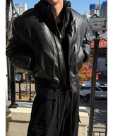 [F/W] Leather padding blouson(2color)