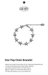 スターポップチェーンブレスレット