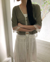 Motin Lace 7-Sleeve Cardigan