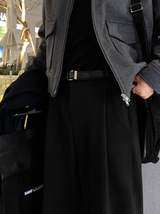Ever Soft Wool Side Banding Wide Slacks