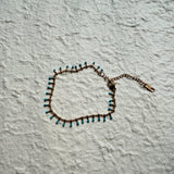 Turquoise Fringe Anklet Bracelate