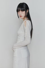 JENNIE BUTTONED TOP (SS ver.) ivory