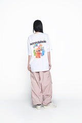 25SS ナイロンパラシュートウーマンズパンツ パステルピンク