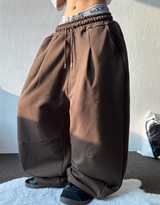 HOT COLORING CURVE BALLOON PANTS ❣🤎🩶🖤4COLOR