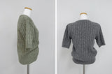 Autumn Wool Cable Knit Half Knit