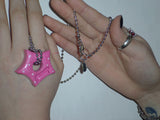 gleaming star dot necklace [pink]