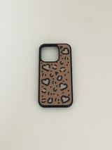 heart leopard (brown) case 