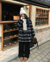 [ORIGINAL] メーターチェックフーデッドダッフルコート