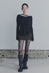 RUBY HOOK OVER KNIT black