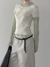 Blume Flower Embroidered Short Sleeve T-shirt