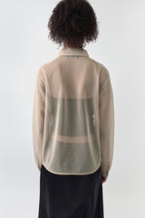 Sheer Mesh Shirt / Beige