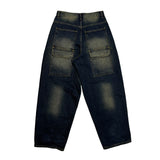 Double back pocket denim pants