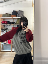 シノラグランワッフルスウェットシャツ