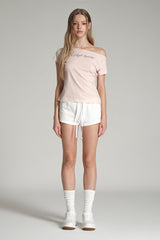 Clean-cut lettering top, Pink