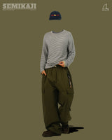 AU Washed String Cargo Pants
