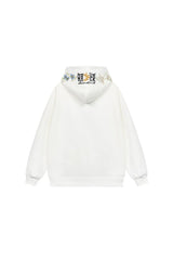 Floral Hood Embroidered Hoodie