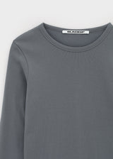 [B-BASIC] スタンダードブラッシュラウンド長袖Tシャツ (2SIZE)
