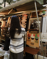 Hanin ストライプウールニットウェア
