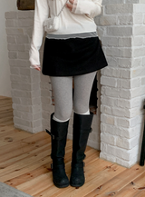 Winter Wool A-line Mini Skirt (5color)