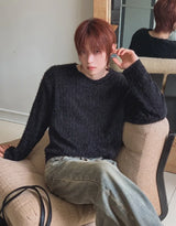 Muron Boucle Round Long Sleeve Knit