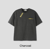 Philo Diagonal Henley Neck Short Sleeve T-shirt