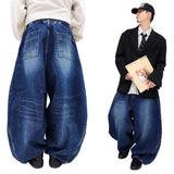 Real Big Balloon Snap Denim Pants