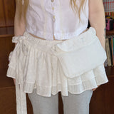 pure star belt bag white