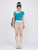 LOW-WAIST POLKA DOT SHORTS (2COLORS!)