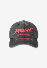 YE ピグメントレタリングパッチボールキャップ