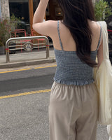 Deca cardigan & checkered sleeveless set
