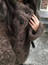 Rodin Fluffy Fur Wool Half Coat