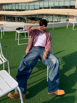 Anu Overfit Check Pattern Shirt