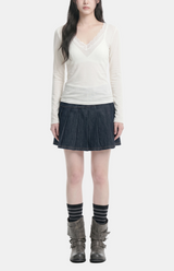 アイリーン レース Vネック Tシャツ